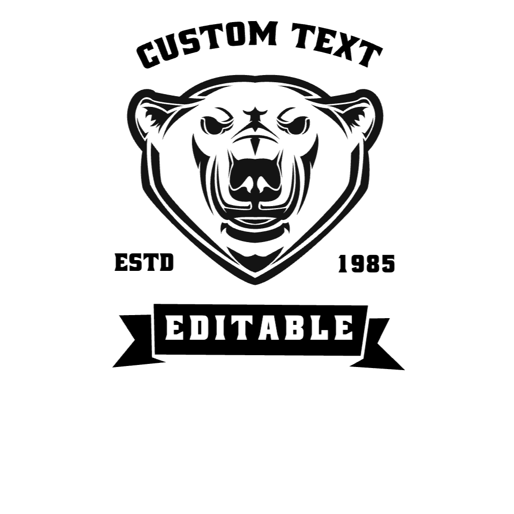 Bear wild animal editable t-shirt template | Create Merch Online