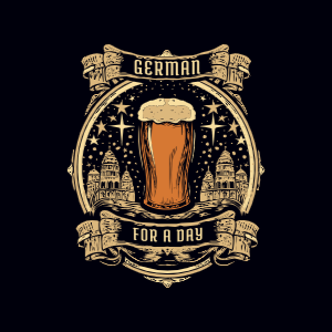 Beer over city editable t-shirt design template