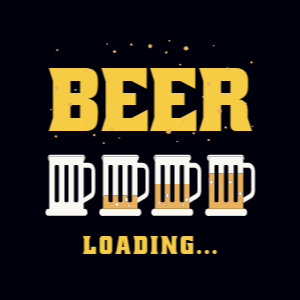Beer loading bar editable t-shirt template