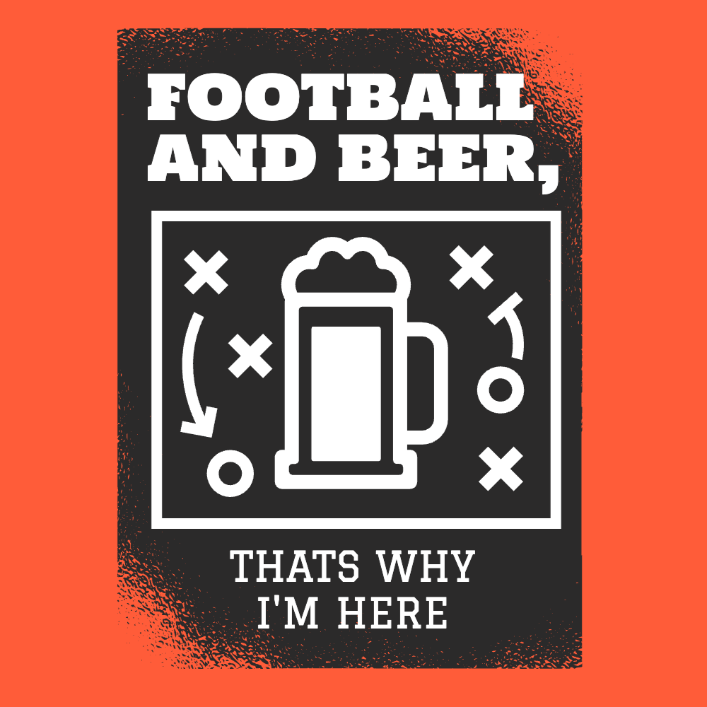 Beer and football editable t-shirt design template