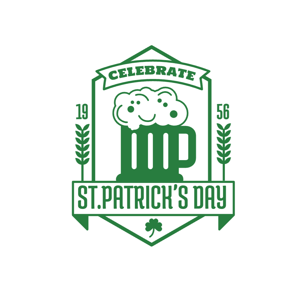Beer badge St Patricks editable t-shirt template