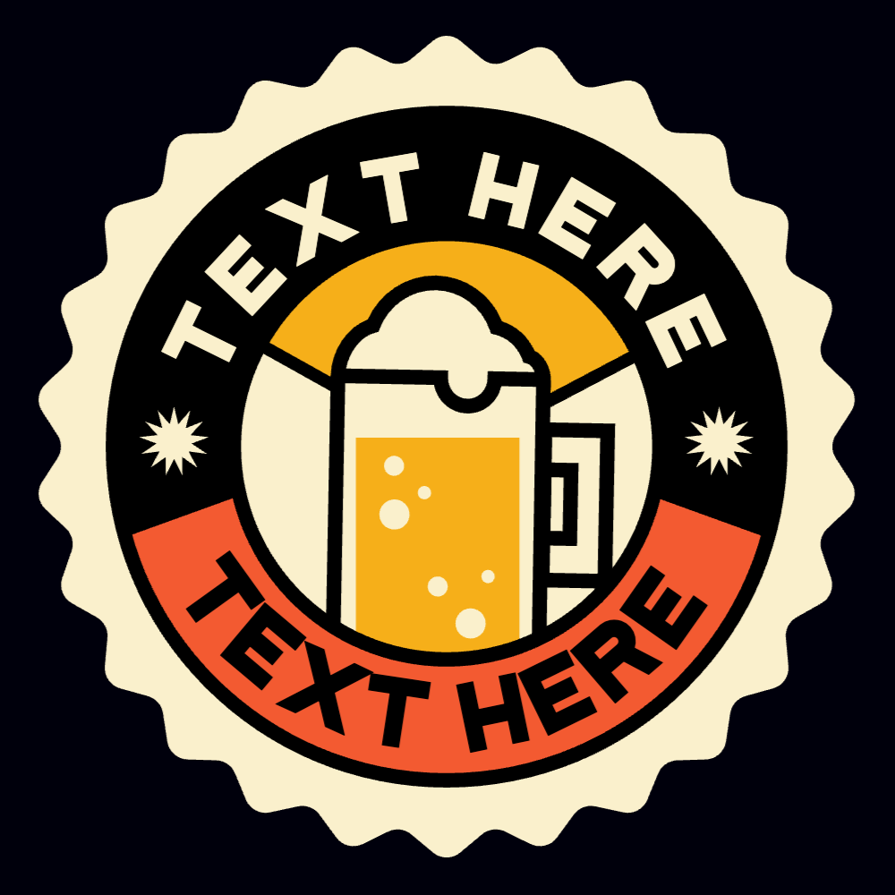 Beer badge t-shirt template editable | Create Online