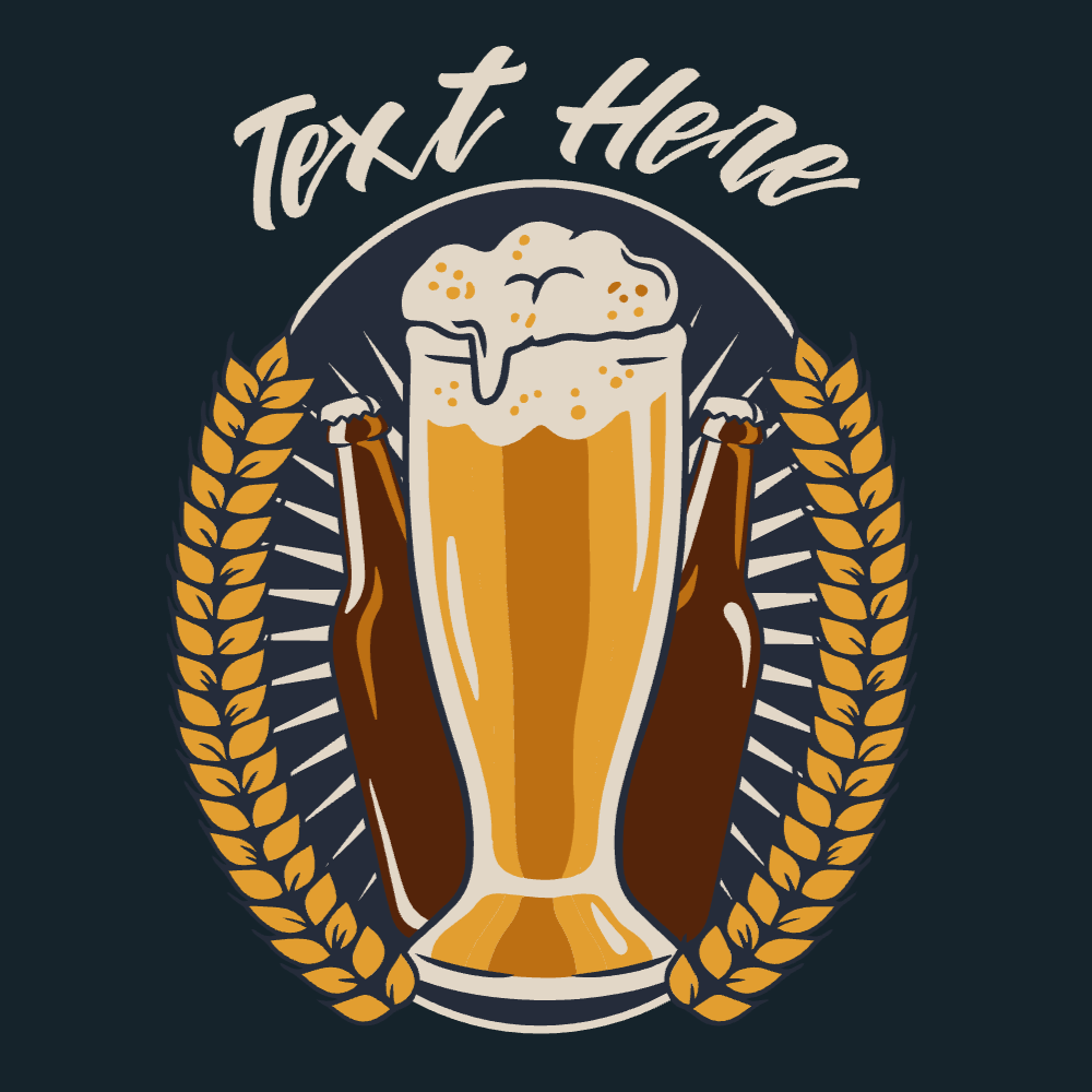 Beer jar and bottles editable t-shirt template | Create Merch Online