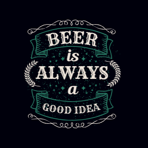 Beer lettering editable t-shirt template
