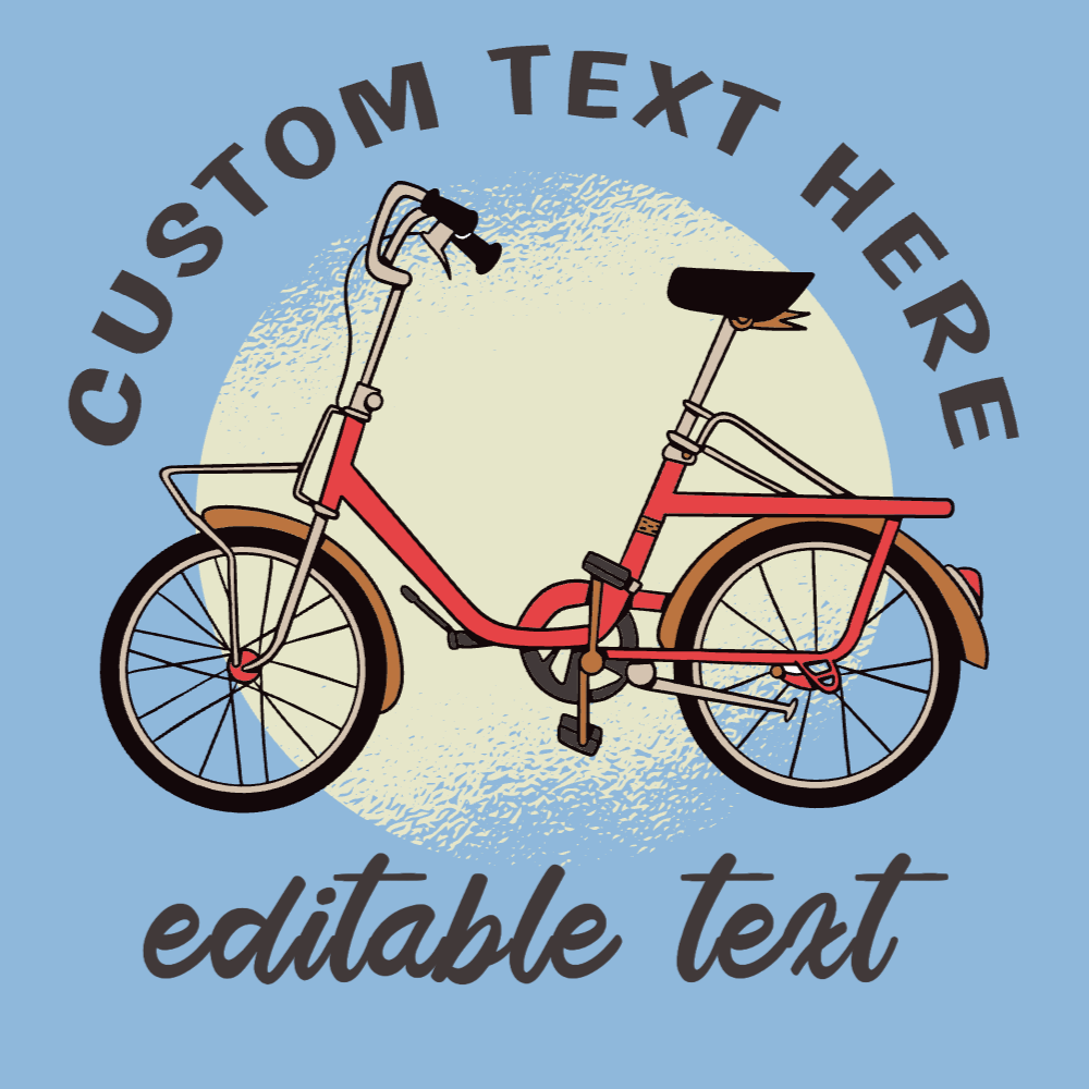 Bicycle editable t-shirt template | Create Designs