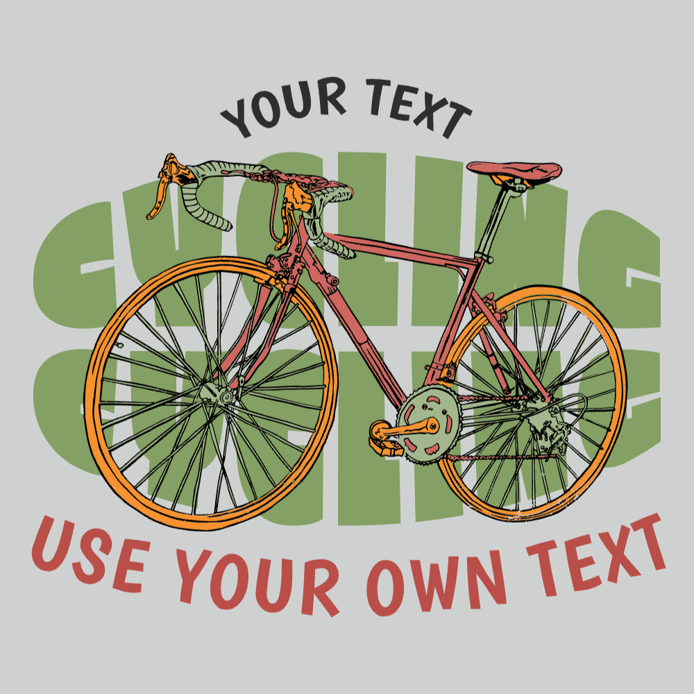 Bicycle illustration editable t-shirt template | Create Online
