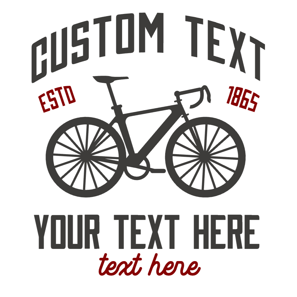 Bicycle silhouette editable t-shirt template | Create Merch