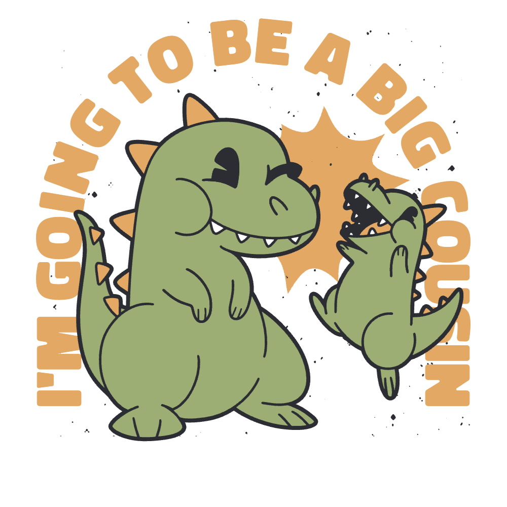 Big cousin dinosaur editable t-shirt template | T-Shirt Maker
