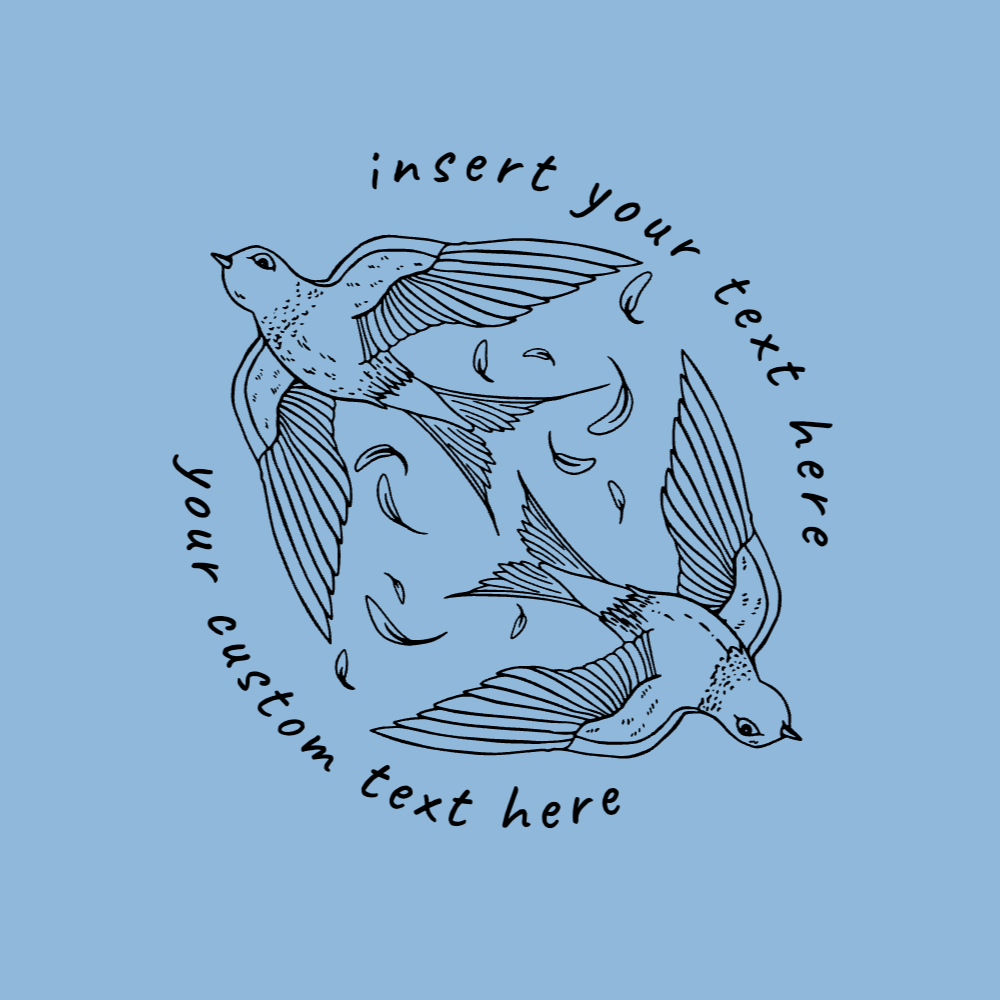 Birds badge editable t-shirt template | Create Merch