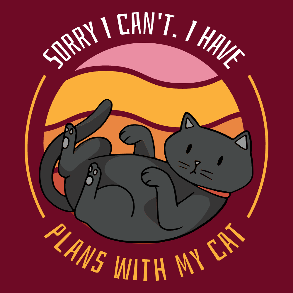Black cat editable t-shirt template | Create Online