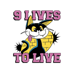 Black cat 9 lives editable t-shirt template