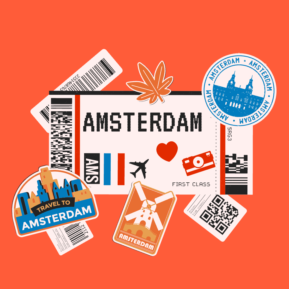 Boarding Pass Amsterdam editable t-shirt template | Create Merch Online