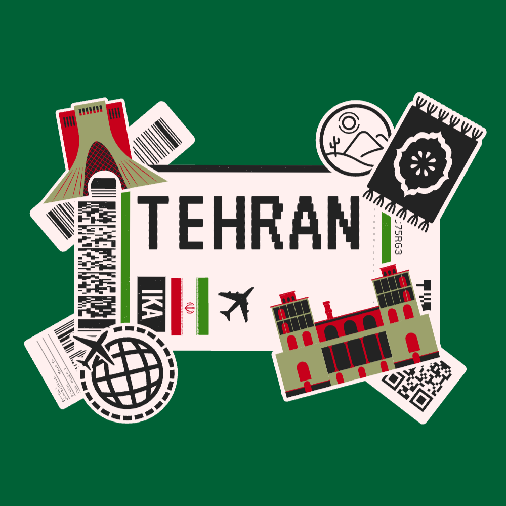 Boarding Pass Tehran editable t-shirt template | Create Designs