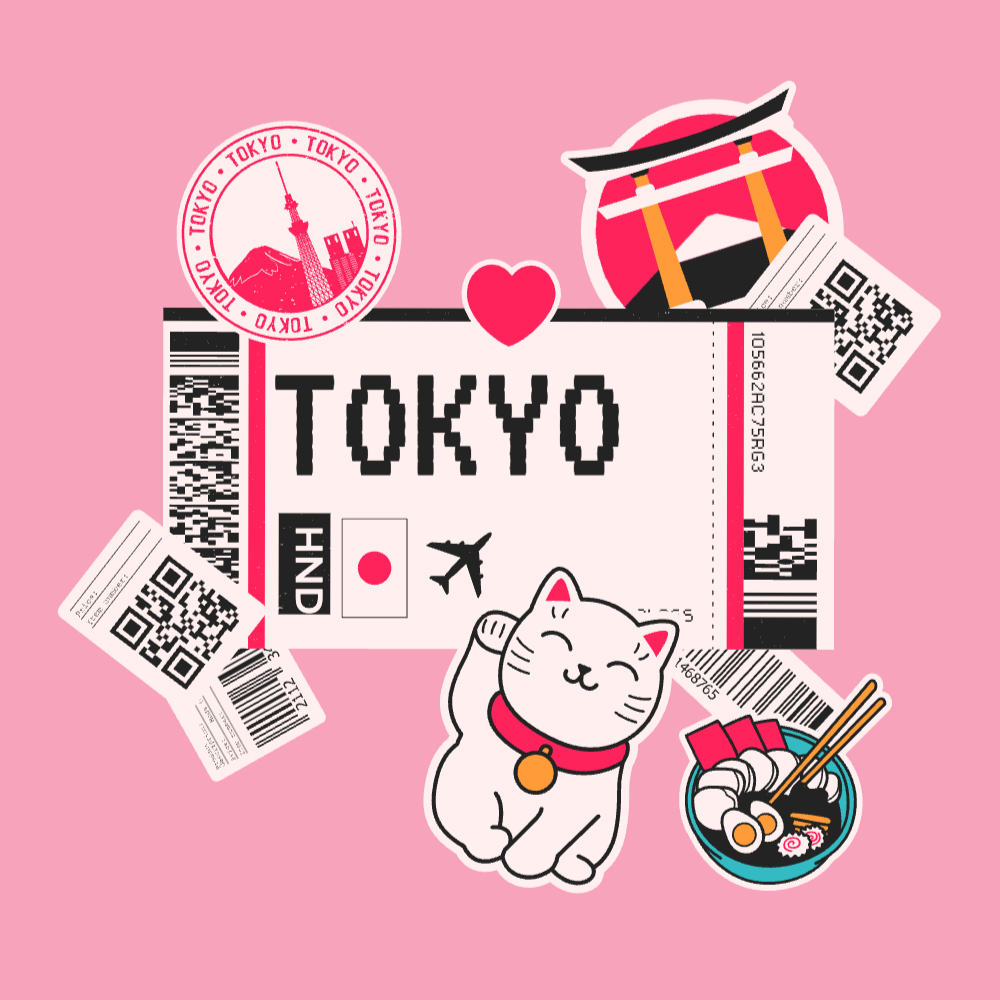 Boarding Pass Tokyo editable t-shirt template | Create Merch Online