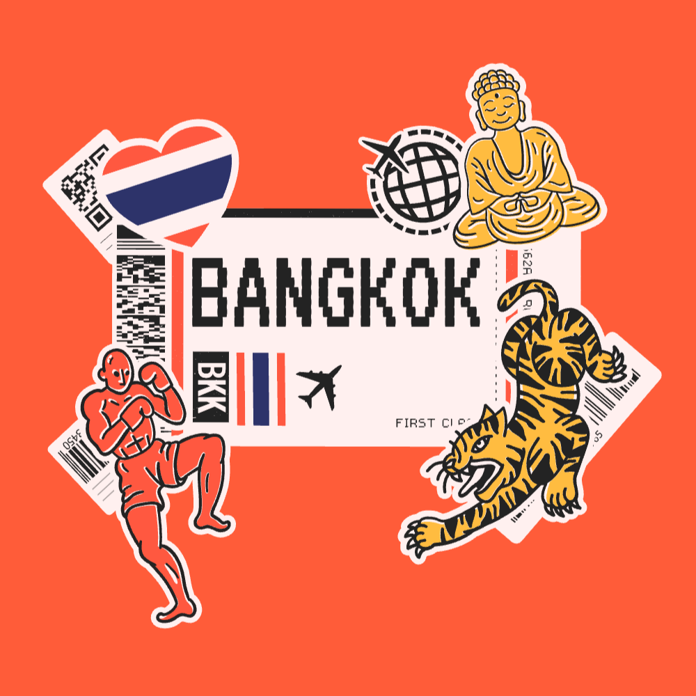 Boarding pass Bangkok editable t-shirt template | Create Merch Online