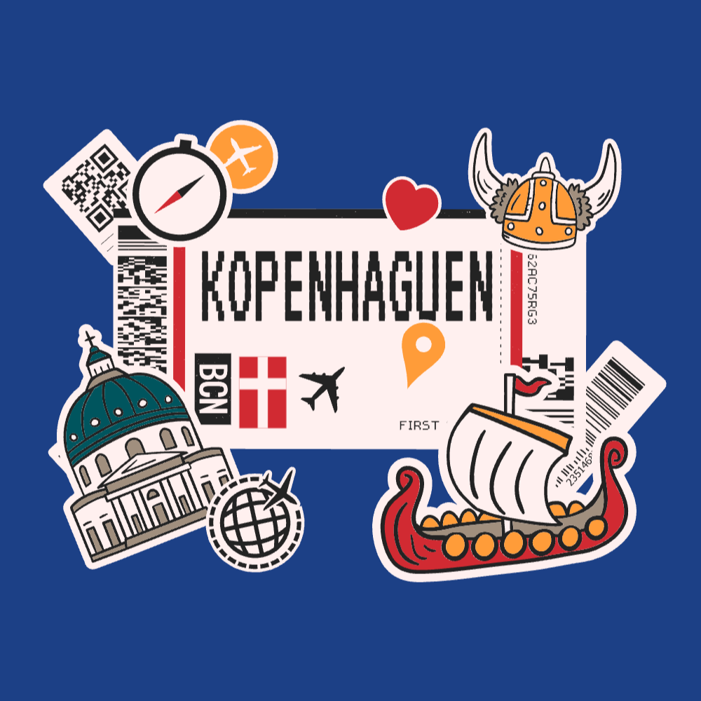 Boarding pass Kopenhaguen editable t-shirt templat | Create Designs