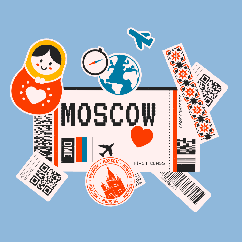 Boarding pass Moscow editable t-shirt template | Create Online