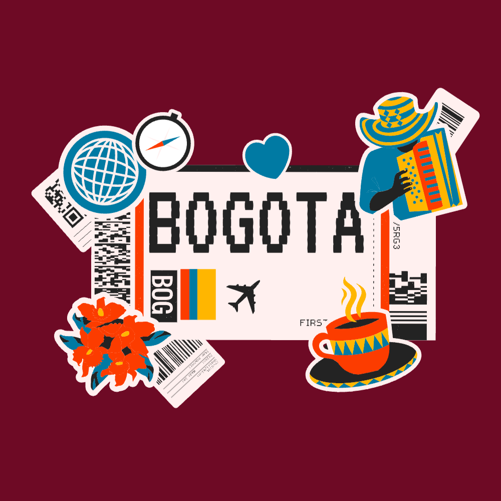 Bogota boarding pass editable t-shirt template | Create Merch