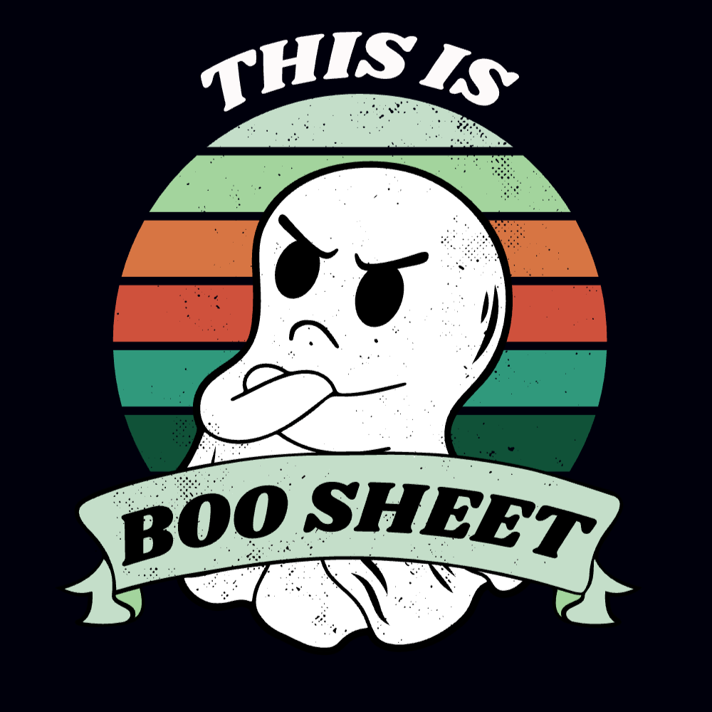 Boo sheet editable t-shirt template