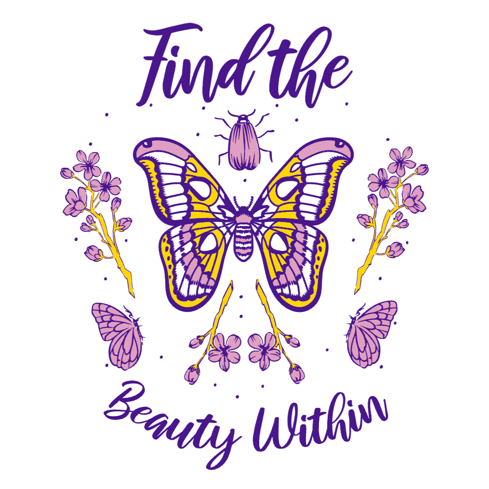 Butterfly beauty editable t-shirt template | T-Shirt Maker