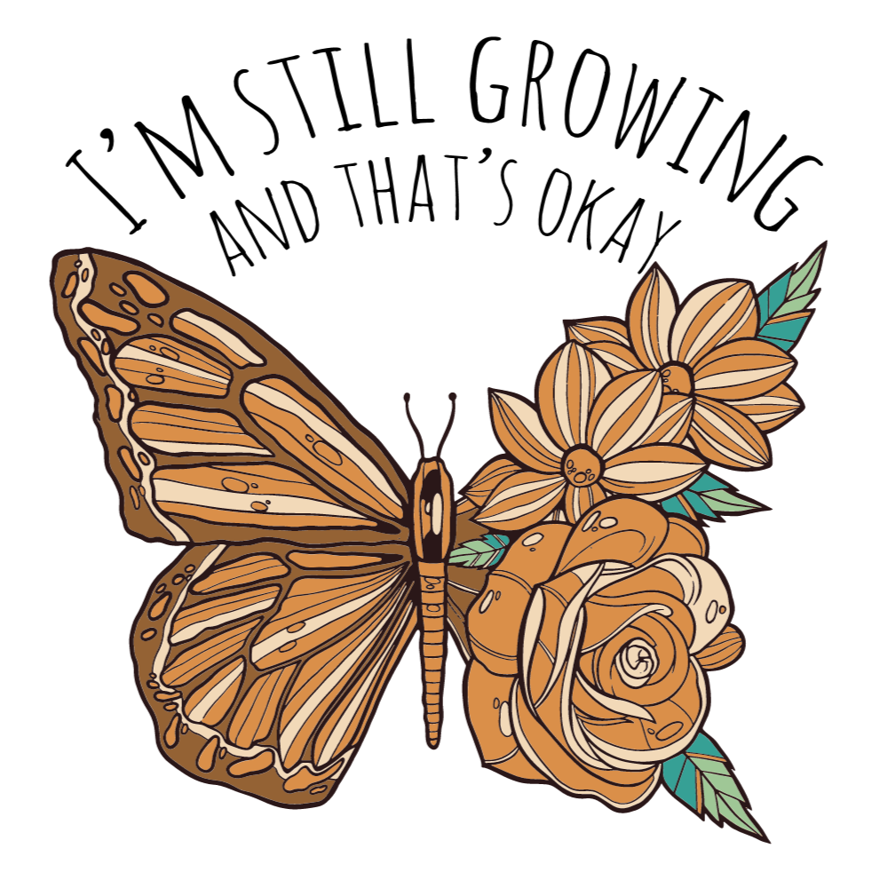 Butterfly growing quote editable t-shirt template