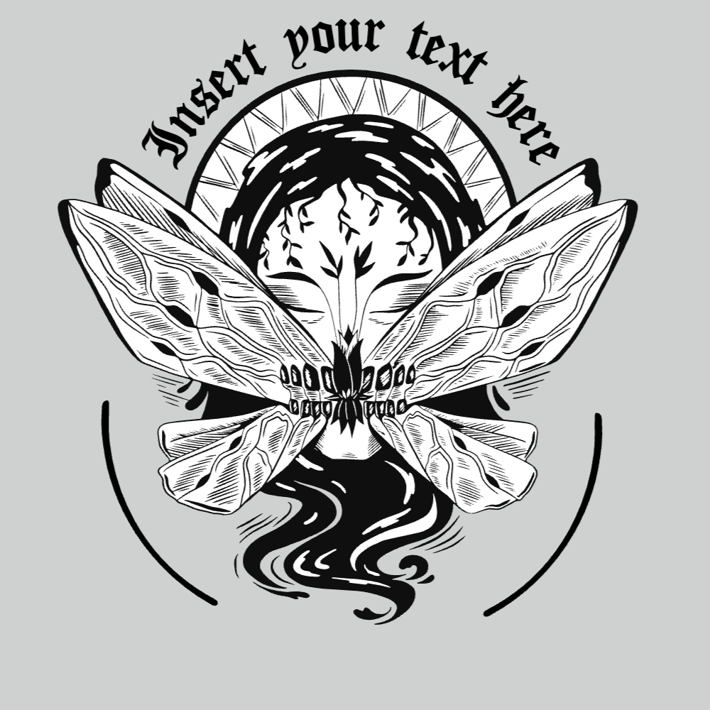 Butterfly woman editable t-shirt template | Create Designs