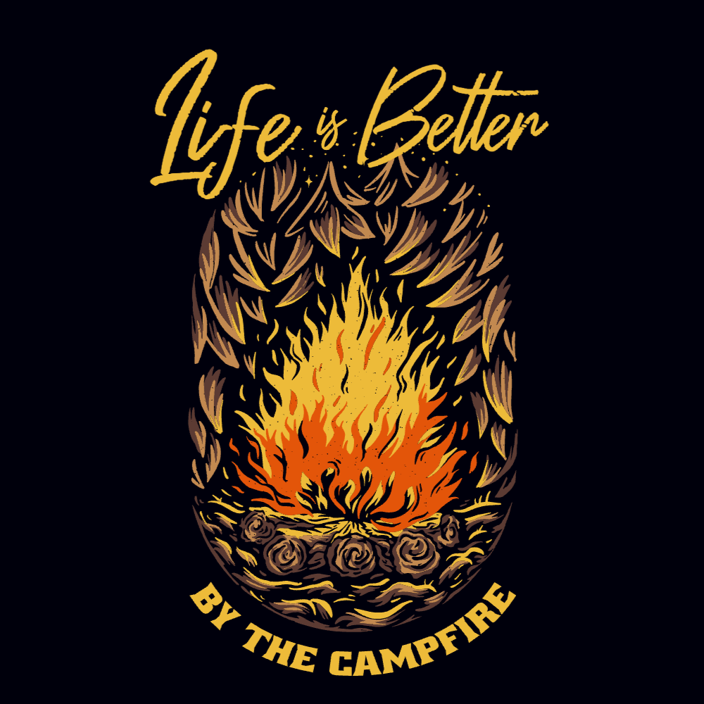 Campfire quote editable t-shirt template | T-Shirt Maker