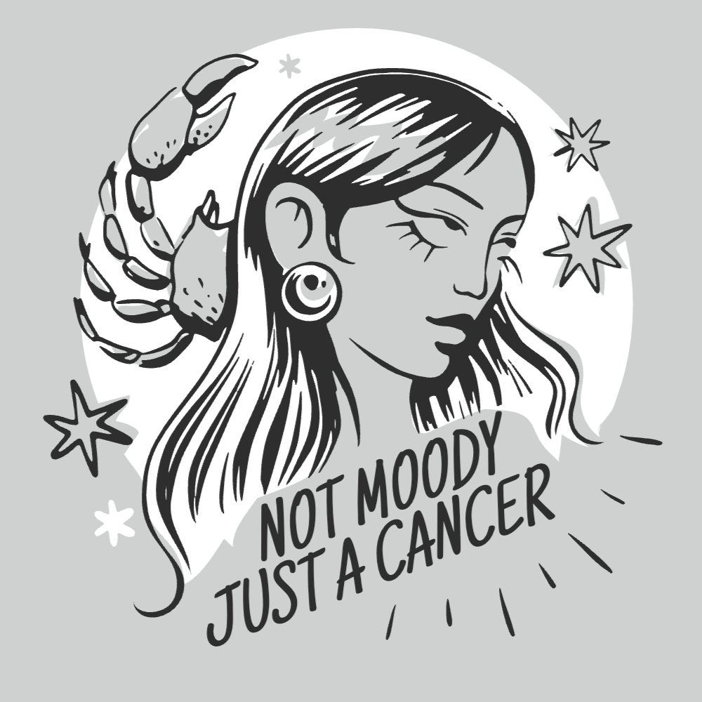 Cancer zodiac sign t-shirt template editable | Create Designs