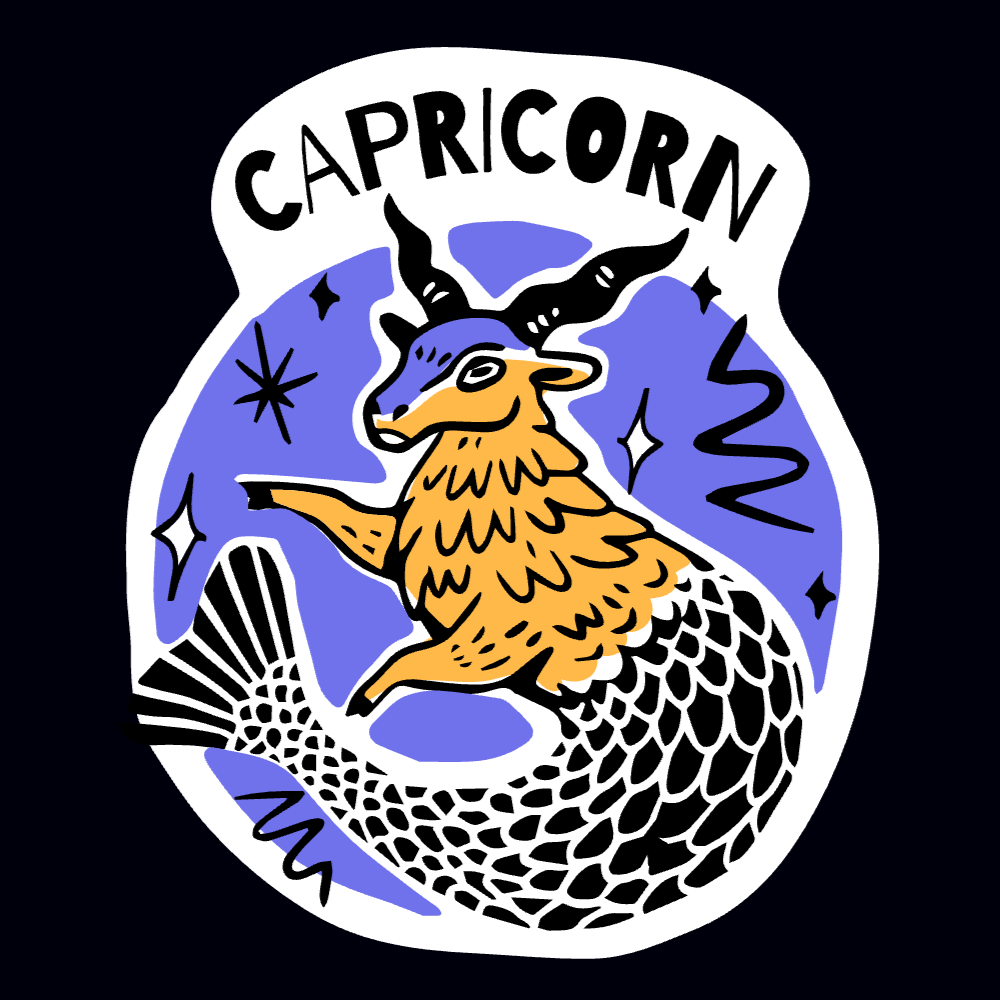 Capricorn zodiac badge editable t-shirt template | Create Online
