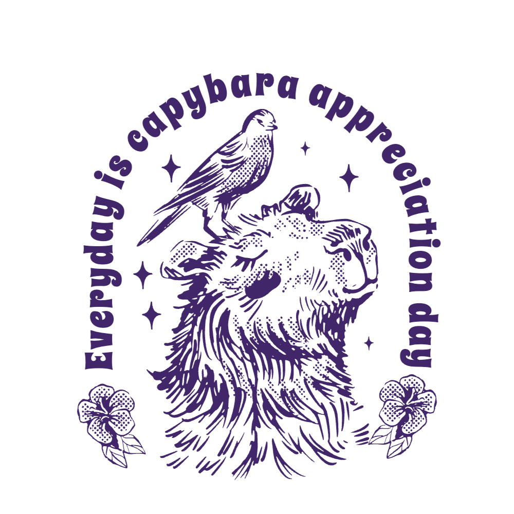Capybara appreciation day editable t-shirt templat