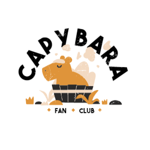Capybara fan club editable t-shirt template