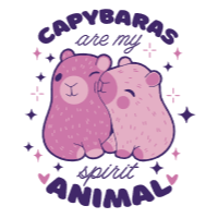 Capybaras kiss editable t-shirt template