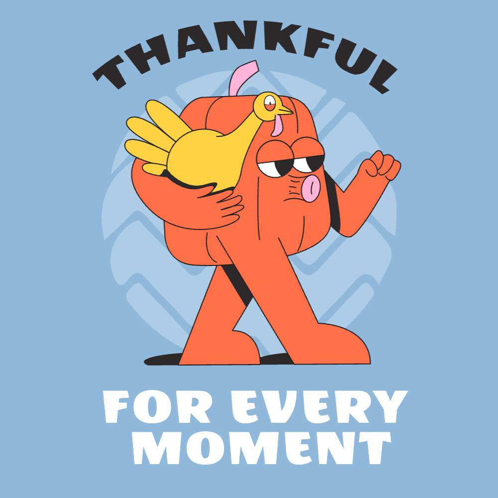 Cartoon thanksgiving pumpkin editable t-shirt temp | Create Designs