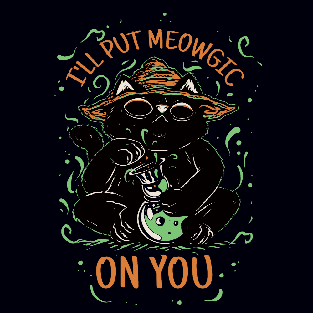 Cat brew editable t-shirt template
