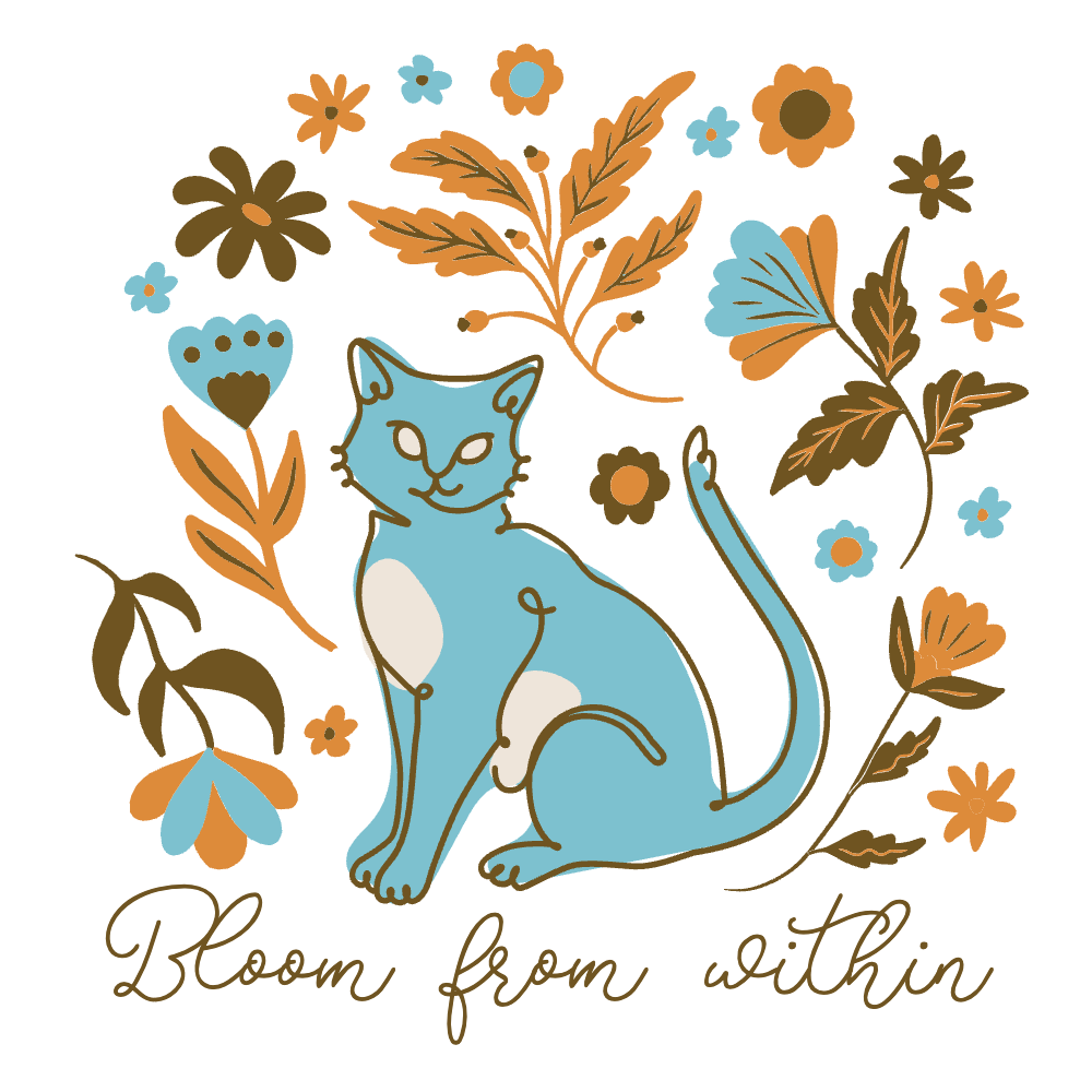 Cat in spring t-shirt template editable | Create Designs