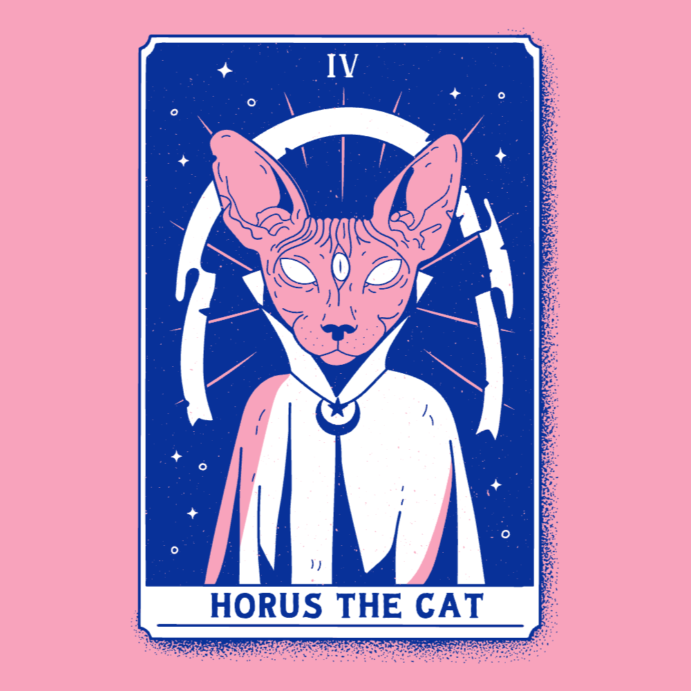 Cat in tarot card t-shirt template editable | Create Merch