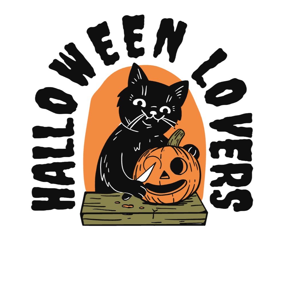 Cat pumpkin carving editable t-shirt template | Create Online