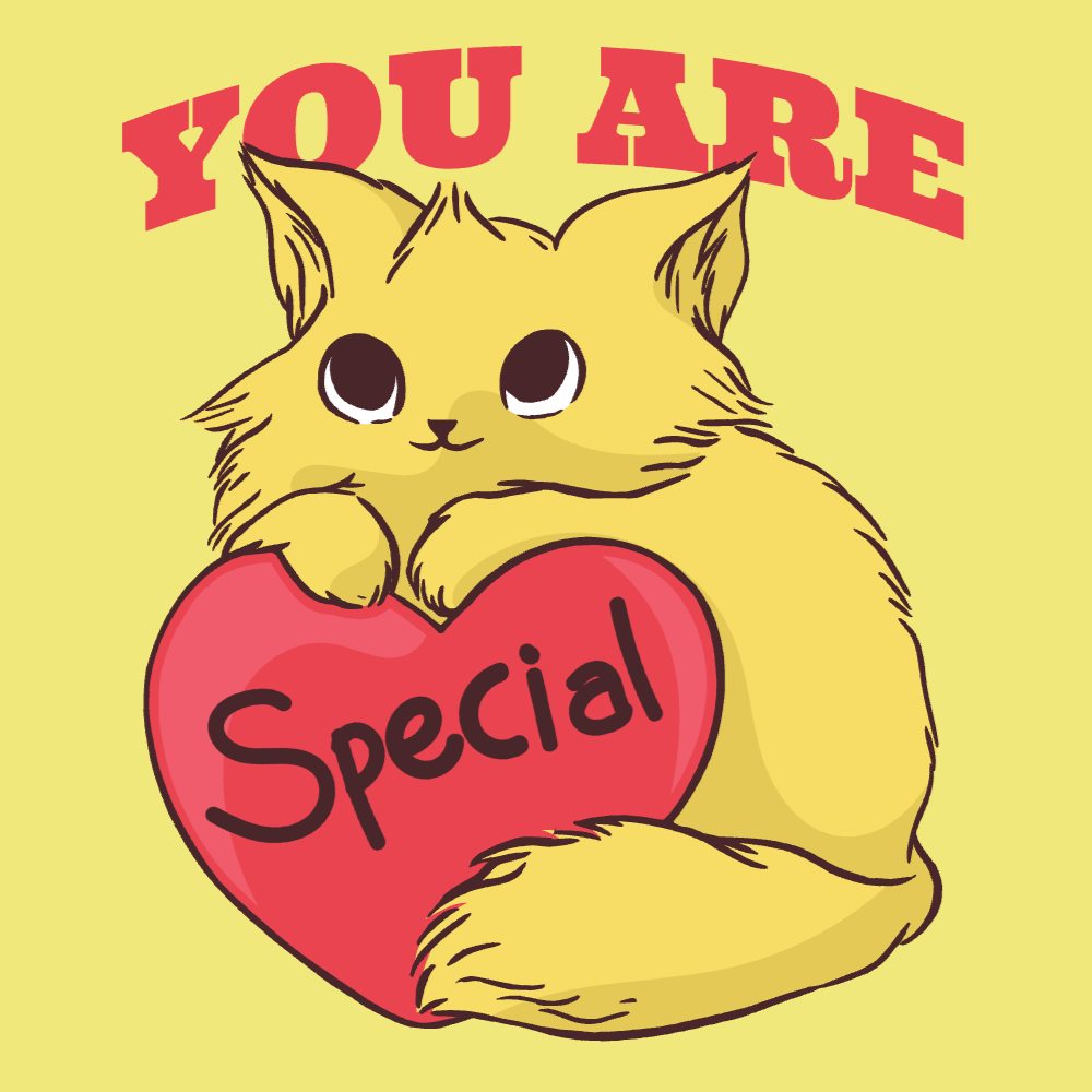 Cat with heart editable t-shirt template | Create Merch Online