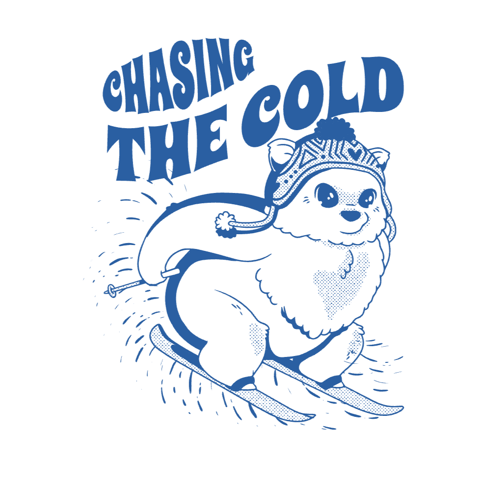 Chasing the cold editable t-shirt template