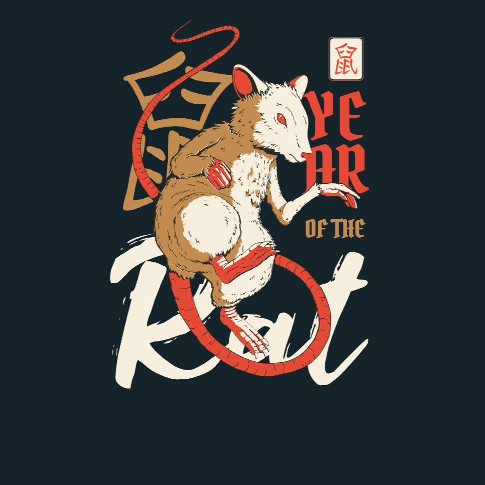 Chinese New Year rat editable t-shirt template | Create Merch