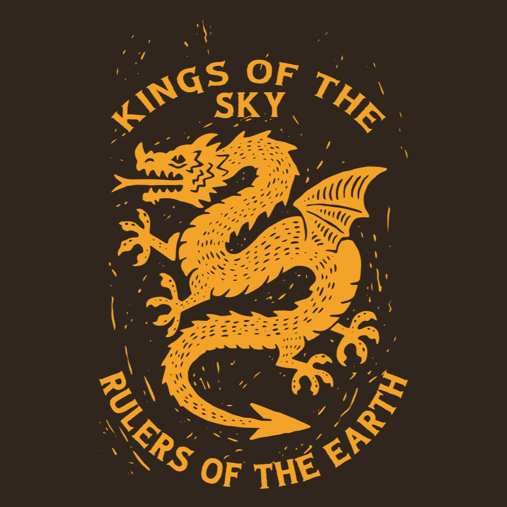 Chinese dragon editable t-shirt template