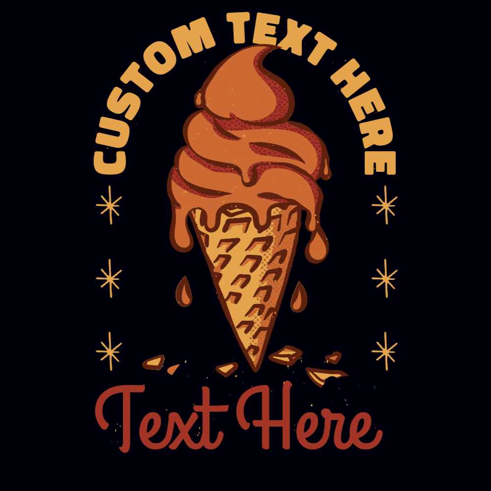 Chocolate ice cream t-shirt template editable | Create Online