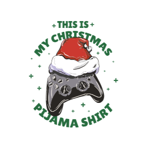 Gamer Christmas Pijama Shirt T-shirt Design Template | T-Shirt Maker