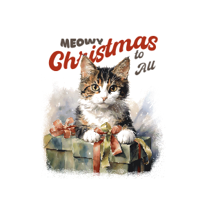 Christmas cat gifts editable t-shirt template