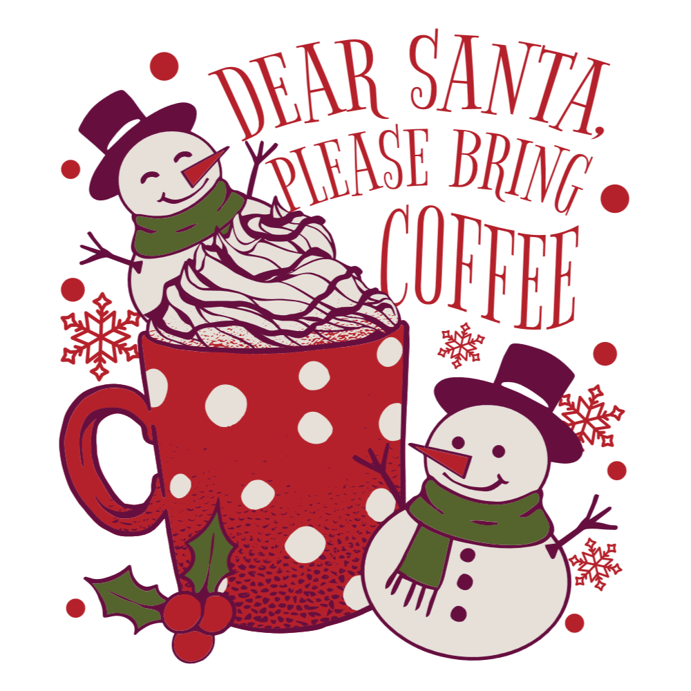 Christmas drink snowman editable t-shirt template