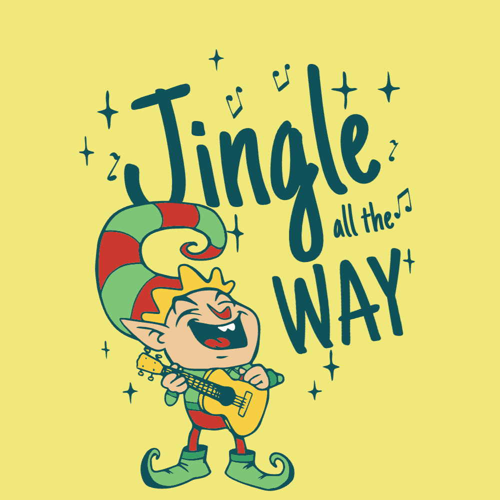 Christmas elf cartoon editable t-shirt template | Create Designs