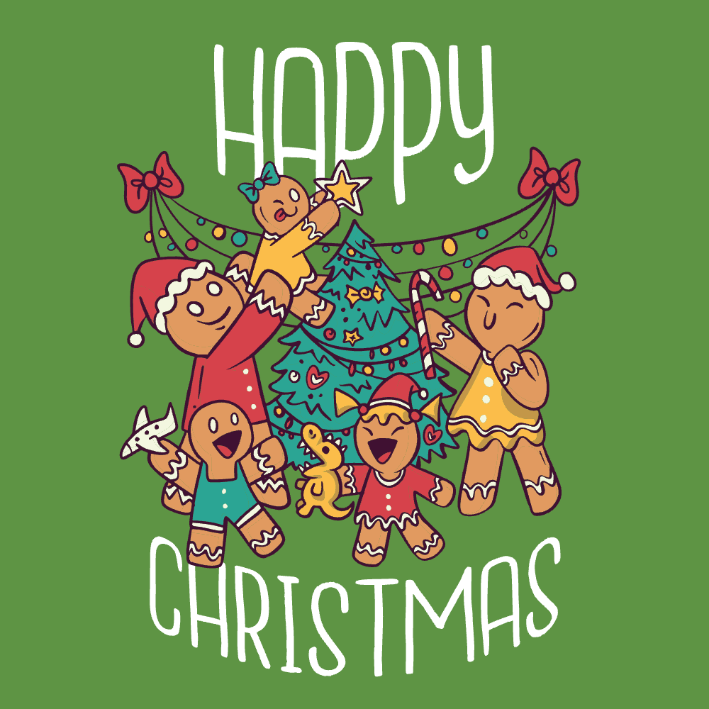 Christmas gingerbread editable t-shirt template | Create Designs