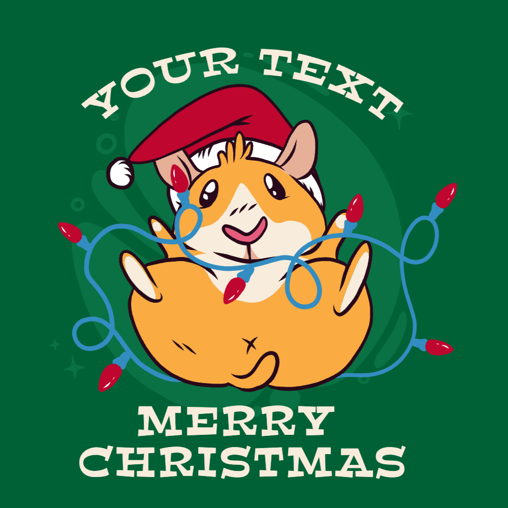Christmas hamster editable t-shirt template | Create Merch