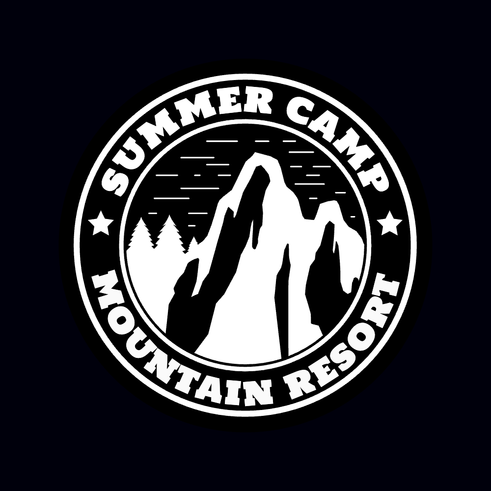 Circle mountain badge editable t-shirt template | Create Merch Online