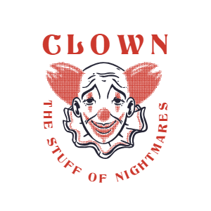 Sad clown editable t-shirt design template